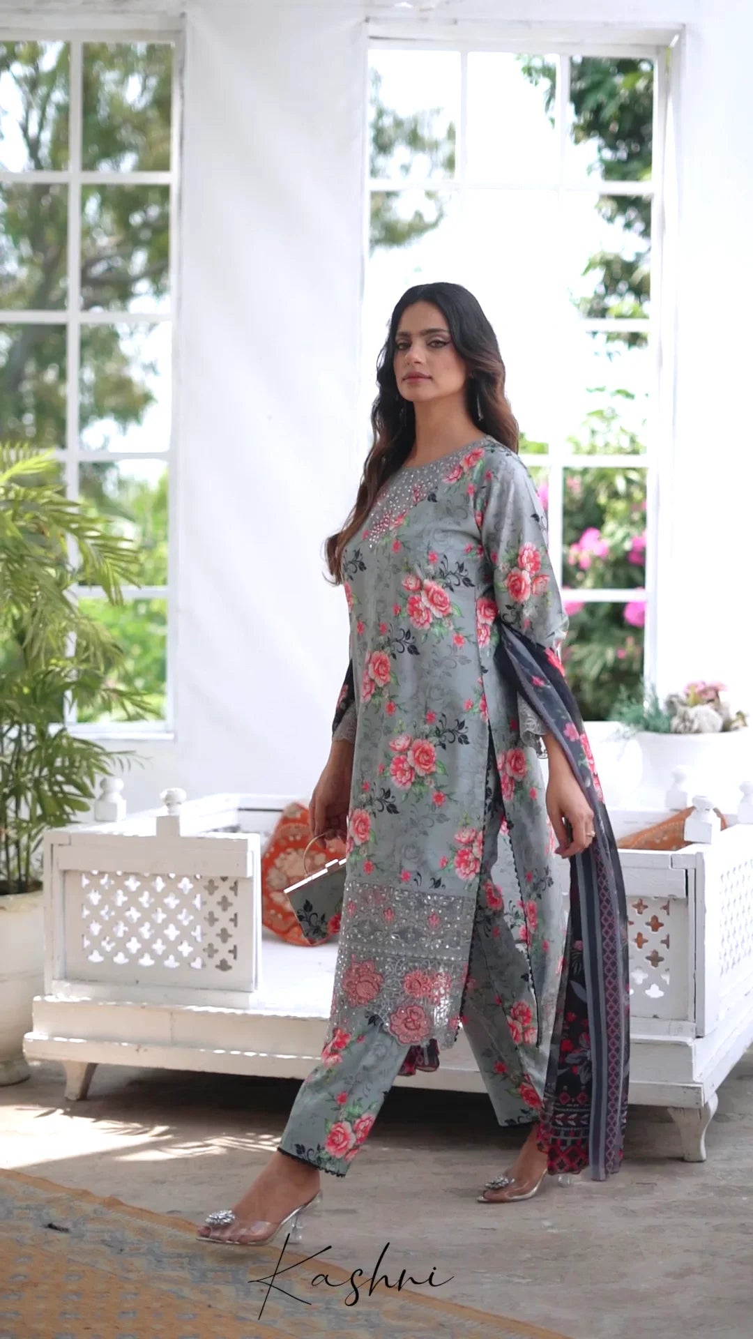 Ready to Wear Stitched Dress Viscos digital  print 3pc WITH  Shafoon DUPPATA