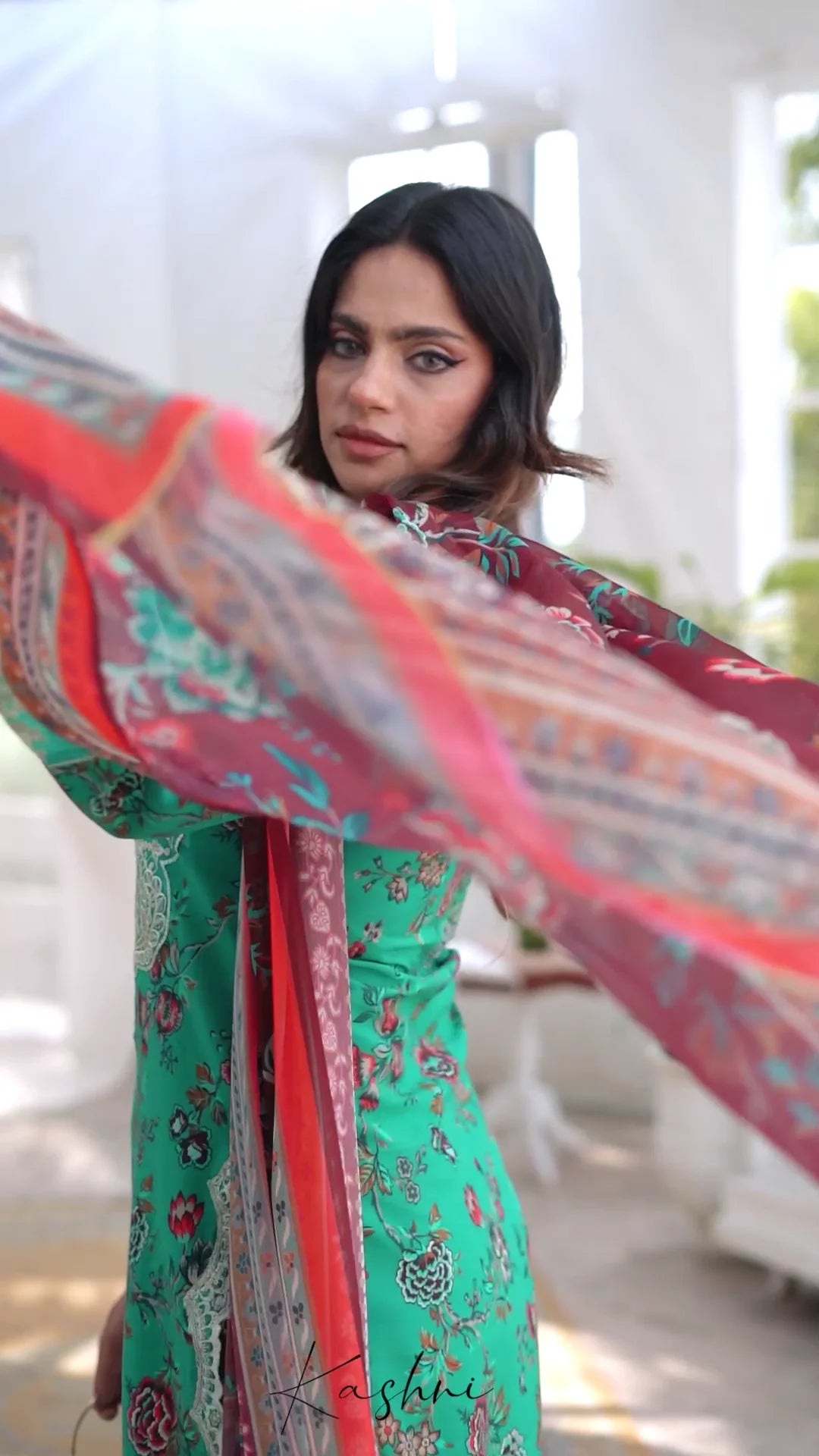 Ready to Wear Stitched Dress Viscos digital  print 3pc WITH  Shafoon DUPPATA