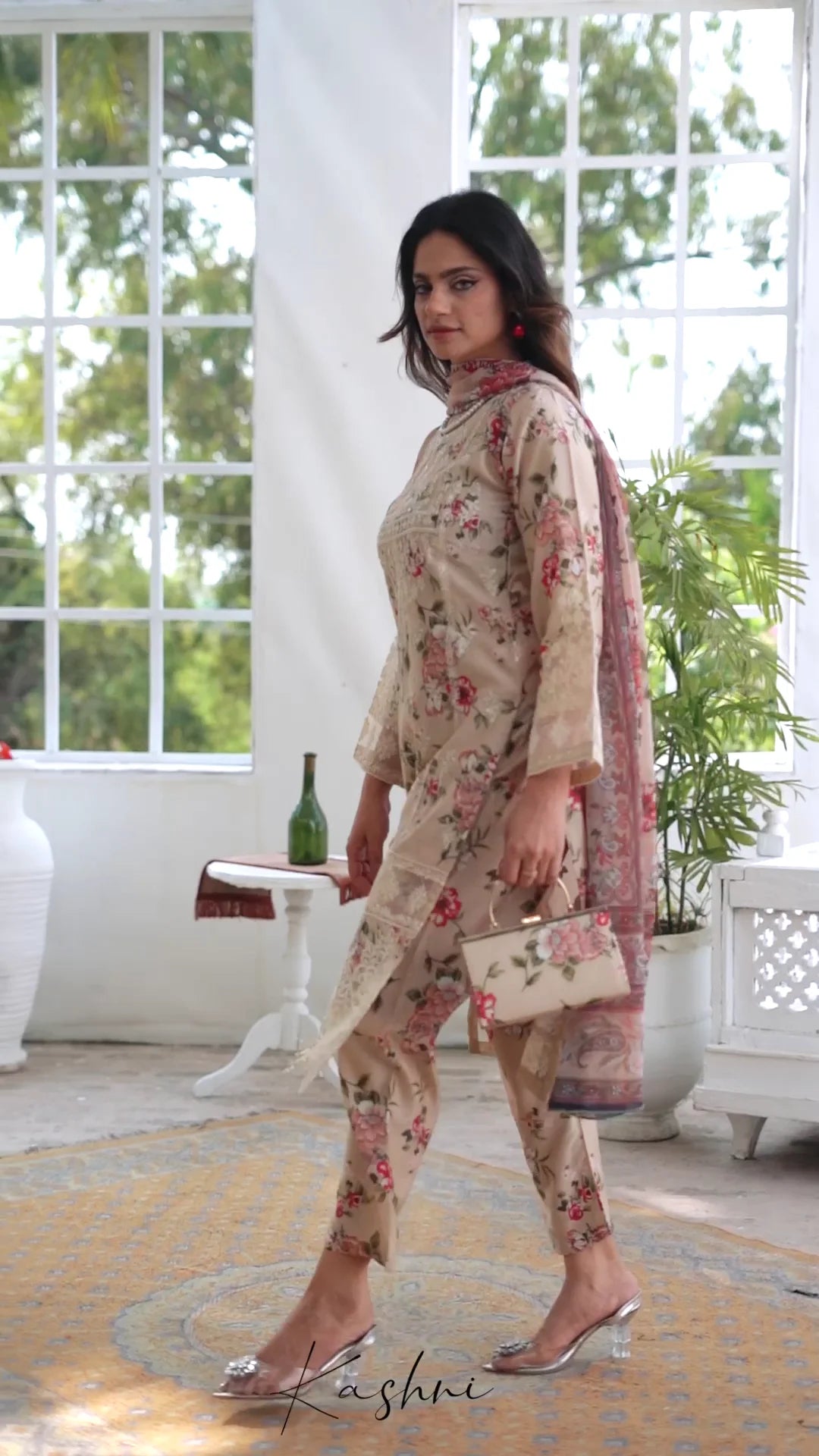 Ready to Wear Stitched Dress Viscos digital  print 3pc WITH  Shafoon DUPPATA