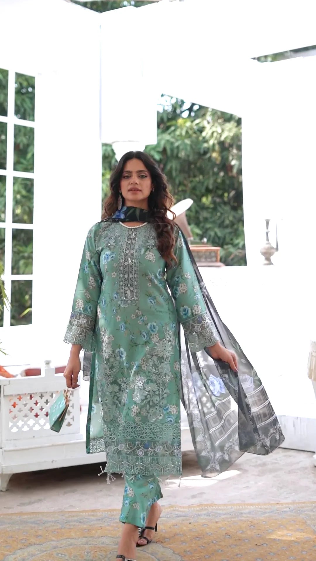 Ready to Wear Stitched Dress Viscos digital  print 3pc WITH  Shafoon DUPPATA