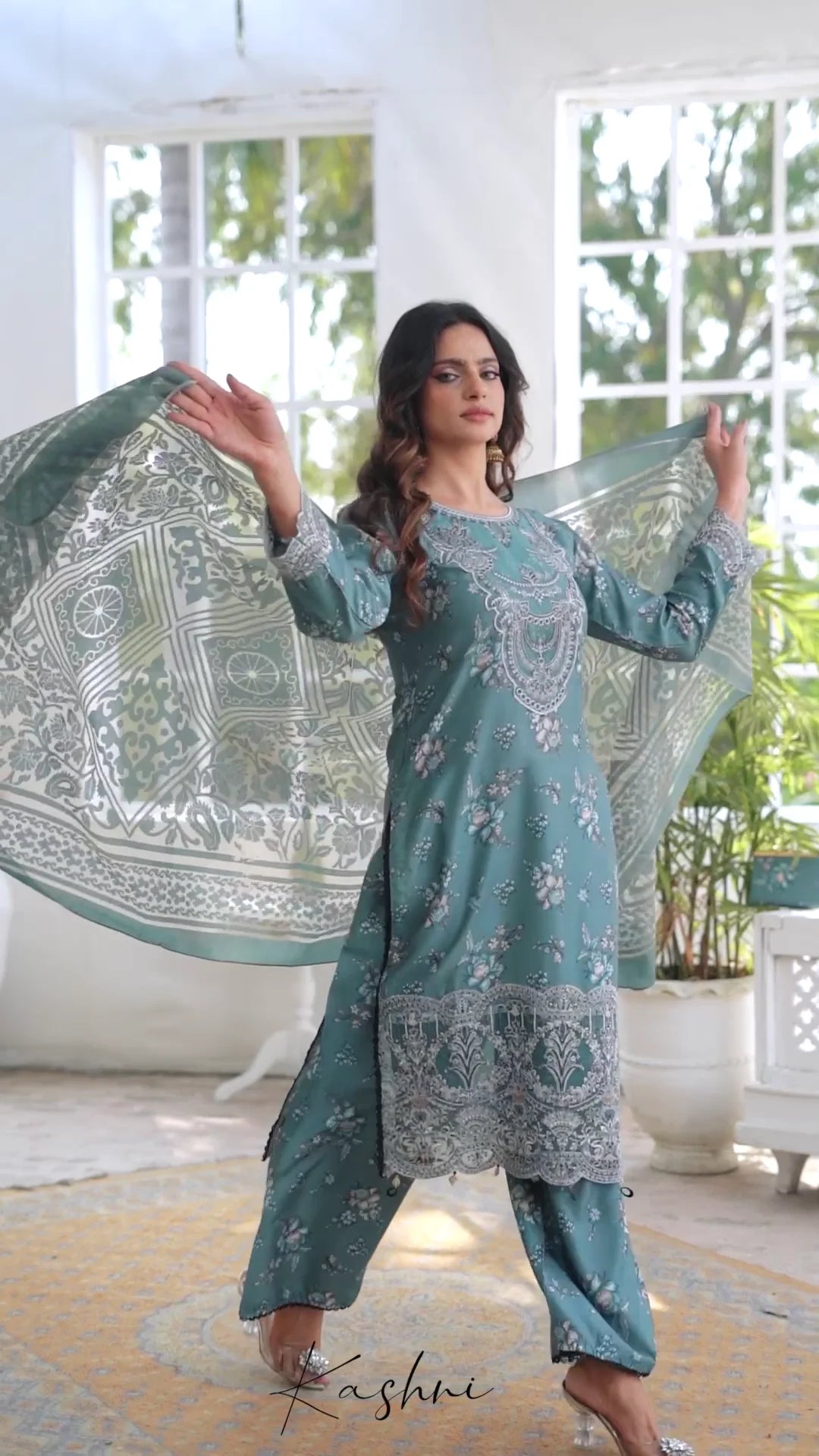 Ready to Wear Stitched Dress Viscos digital  print 3pc WITH  Shafoon DUPPATA