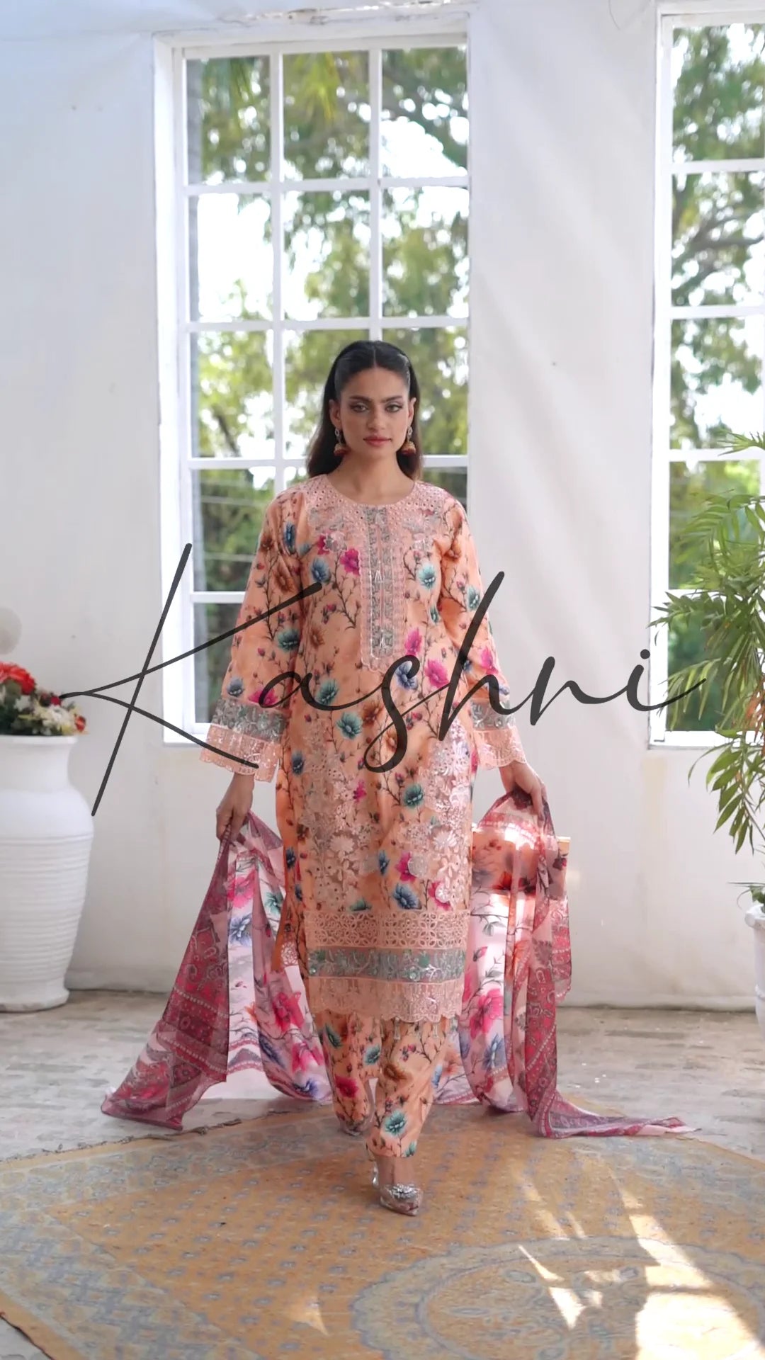 Ready to Wear Stitched Dress Viscos digital  print 3pc WITH  Shafoon DUPPATA