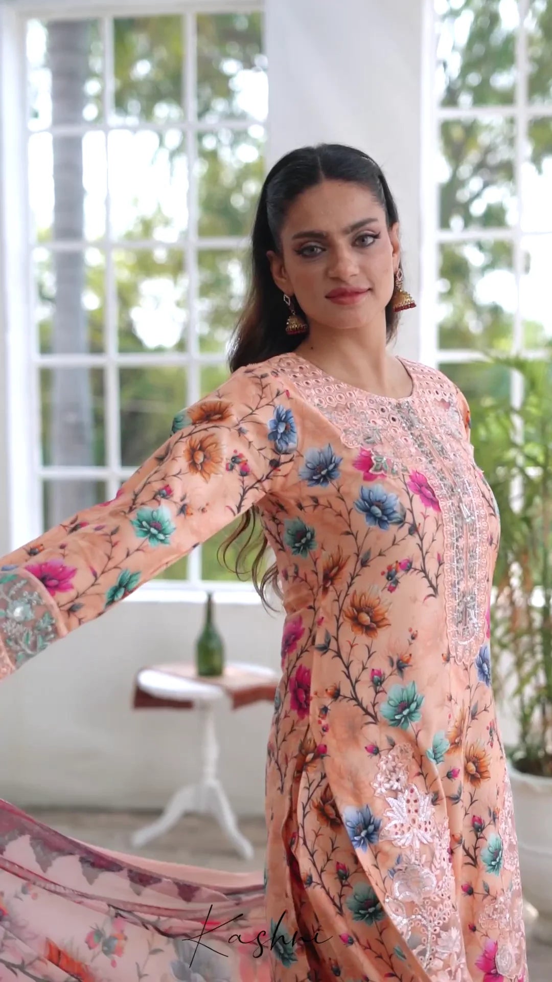 Ready to Wear Stitched Dress Viscos digital  print 3pc WITH  Shafoon DUPPATA