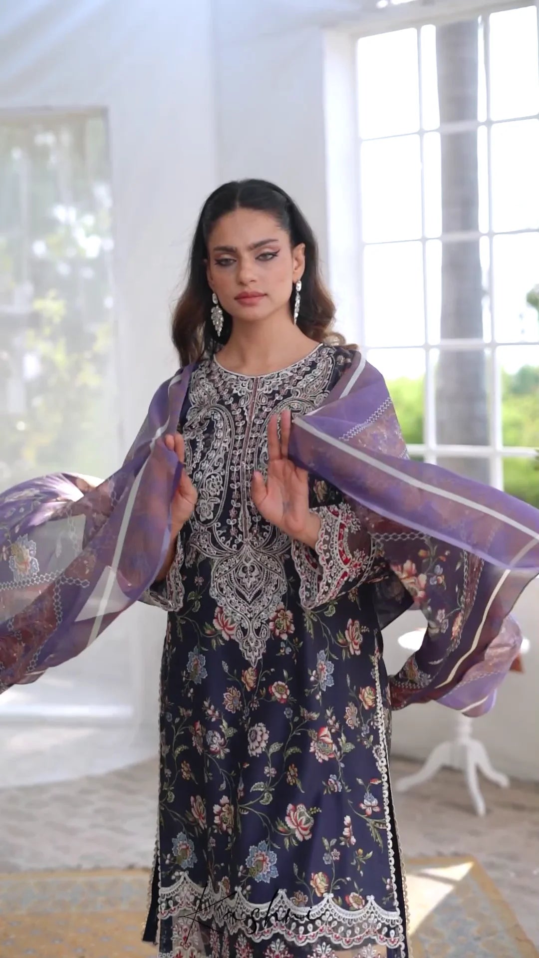 Ready to Wear Stitched Dress Viscos digital  print 3pc WITH  Shafoon DUPPATA