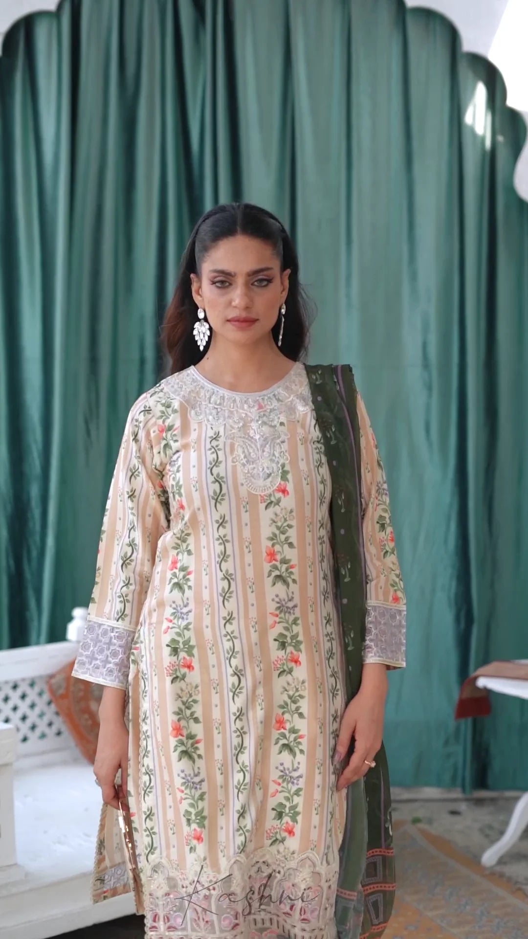 Ready to Wear Stitched Dress Viscos digital  print 3pc WITH  Shafoon DUPPATA