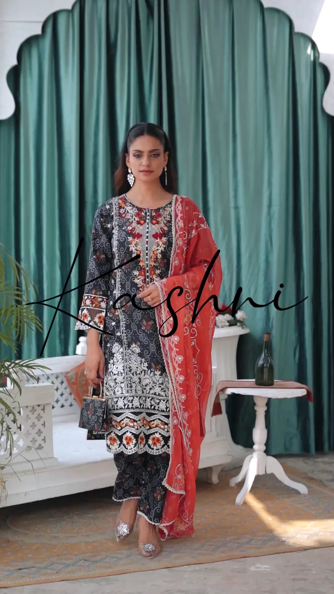 Ready to Wear Stitched Dress Viscos digital  print 3pc WITH  Shafoon DUPPATA