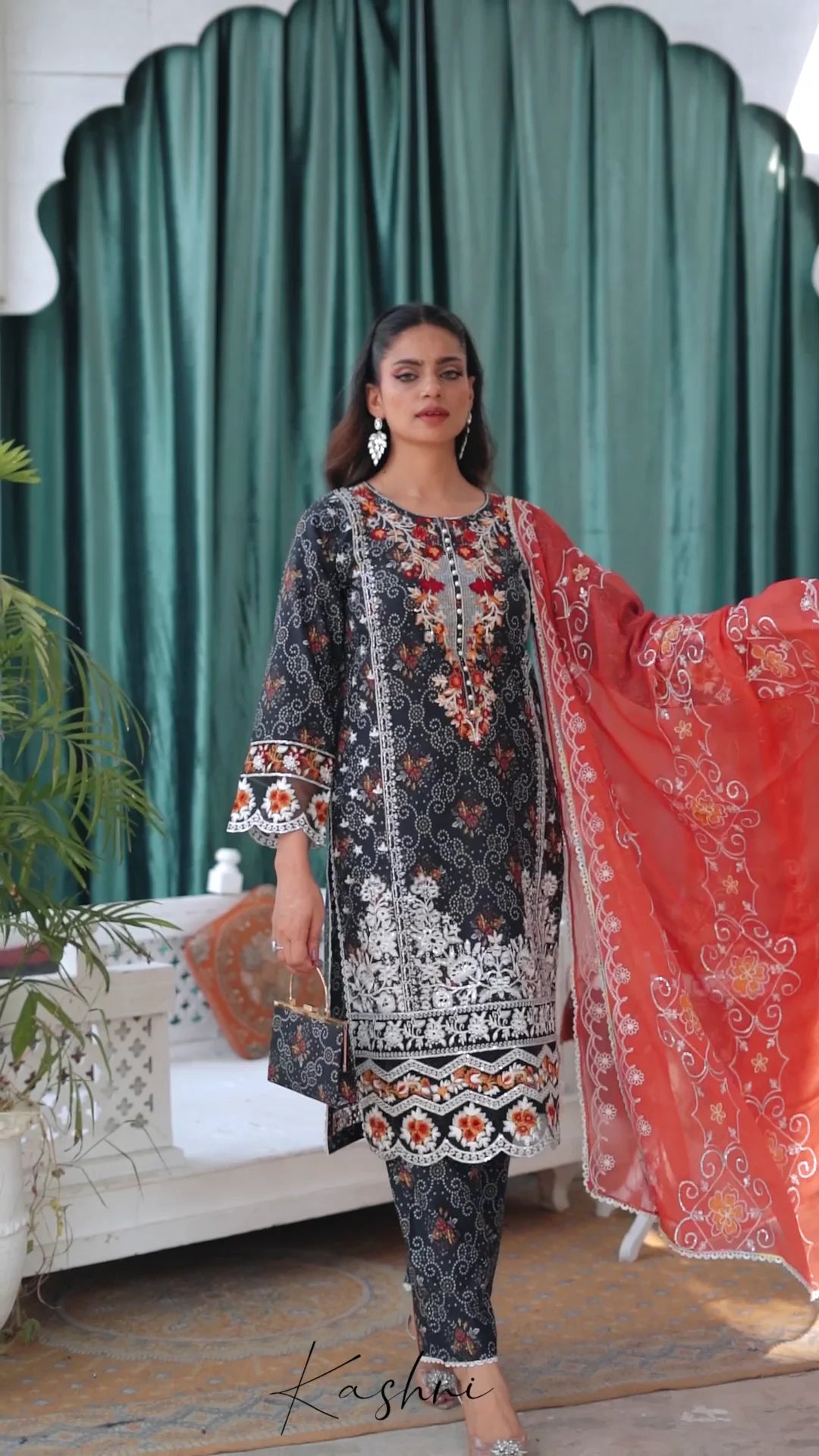 Ready to Wear Stitched Dress Viscos digital  print 3pc WITH  Shafoon DUPPATA