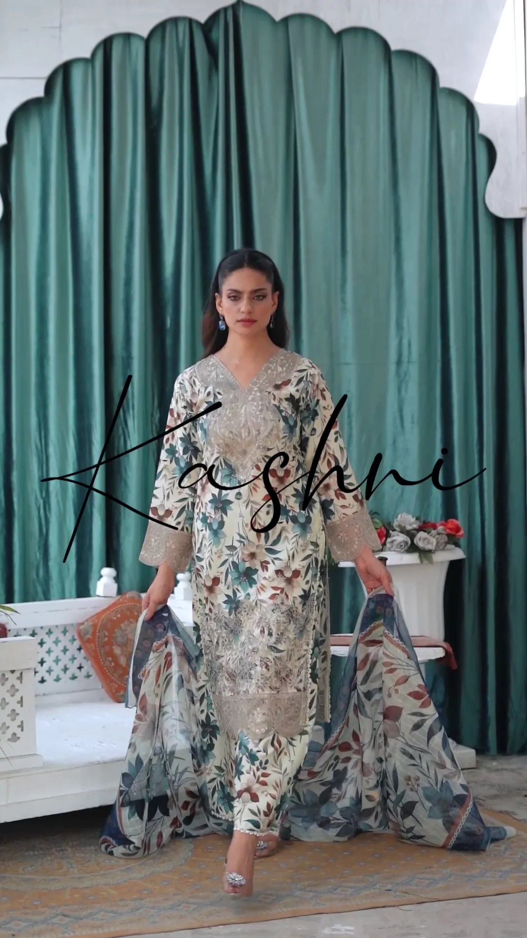 Ready to Wear Stitched Dress Viscos digital  print 3pc WITH  Shafoon DUPPATA