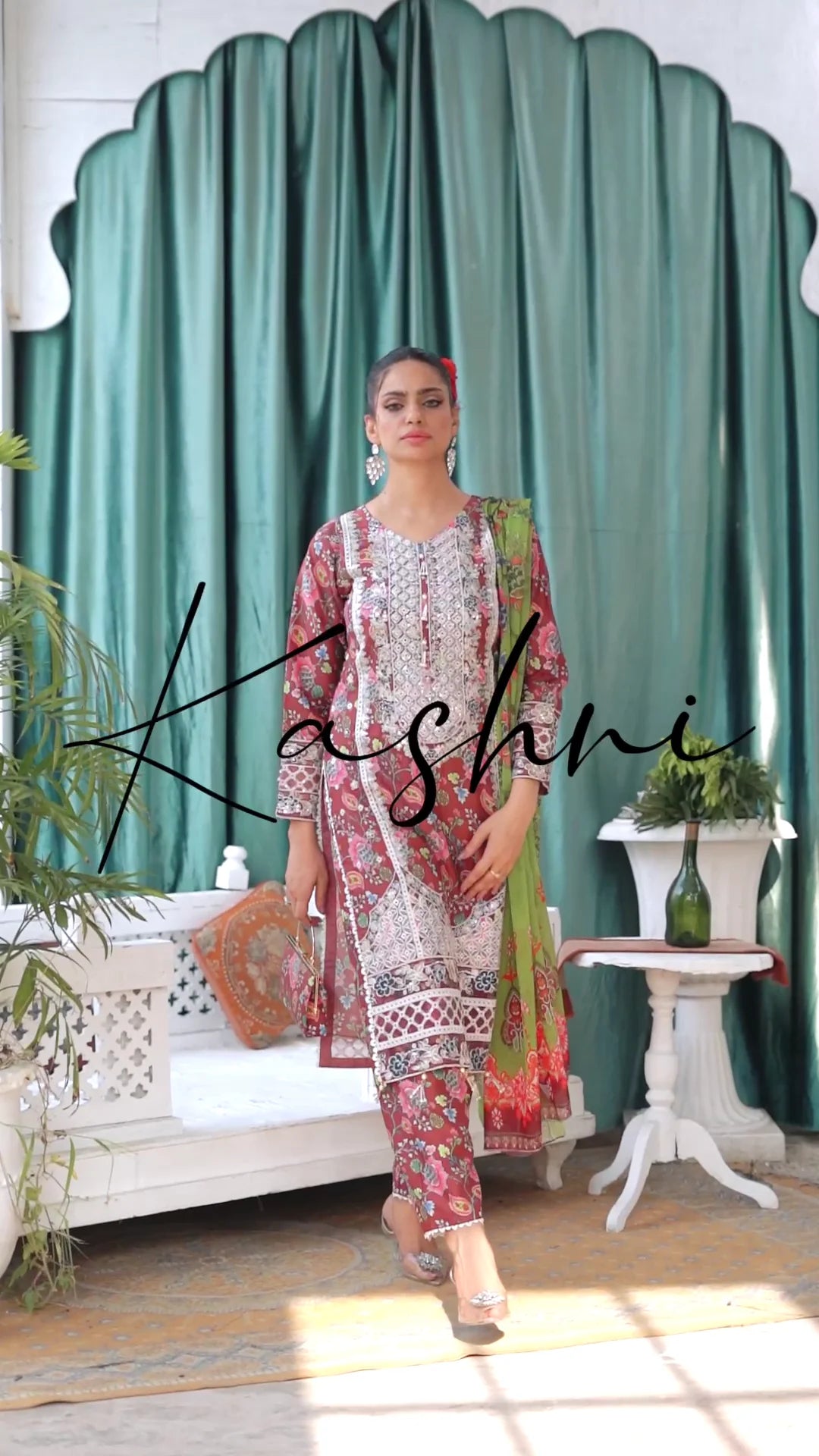 Ready to Wear Stitched Dress Viscos digital  print 3pc WITH  Shafoon DUPPATA