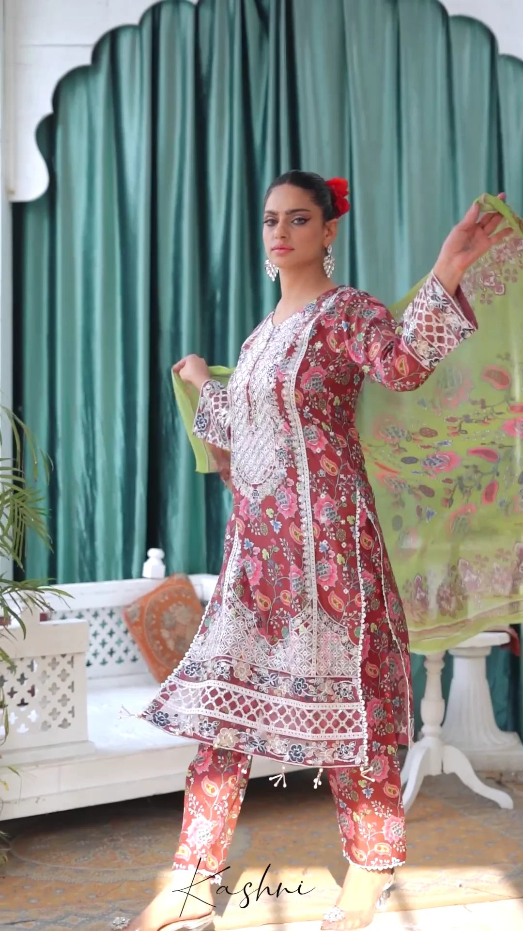 Ready to Wear Stitched Dress Viscos digital  print 3pc WITH  Shafoon DUPPATA