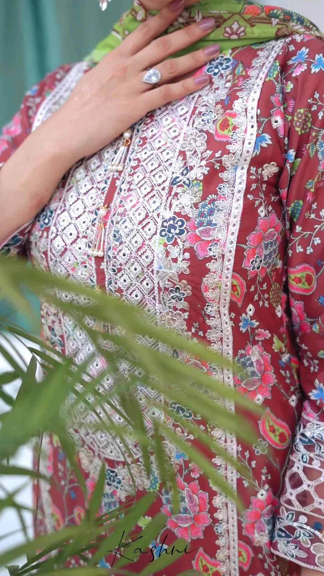 Ready to Wear Stitched Dress Viscos digital  print 3pc WITH  Shafoon DUPPATA