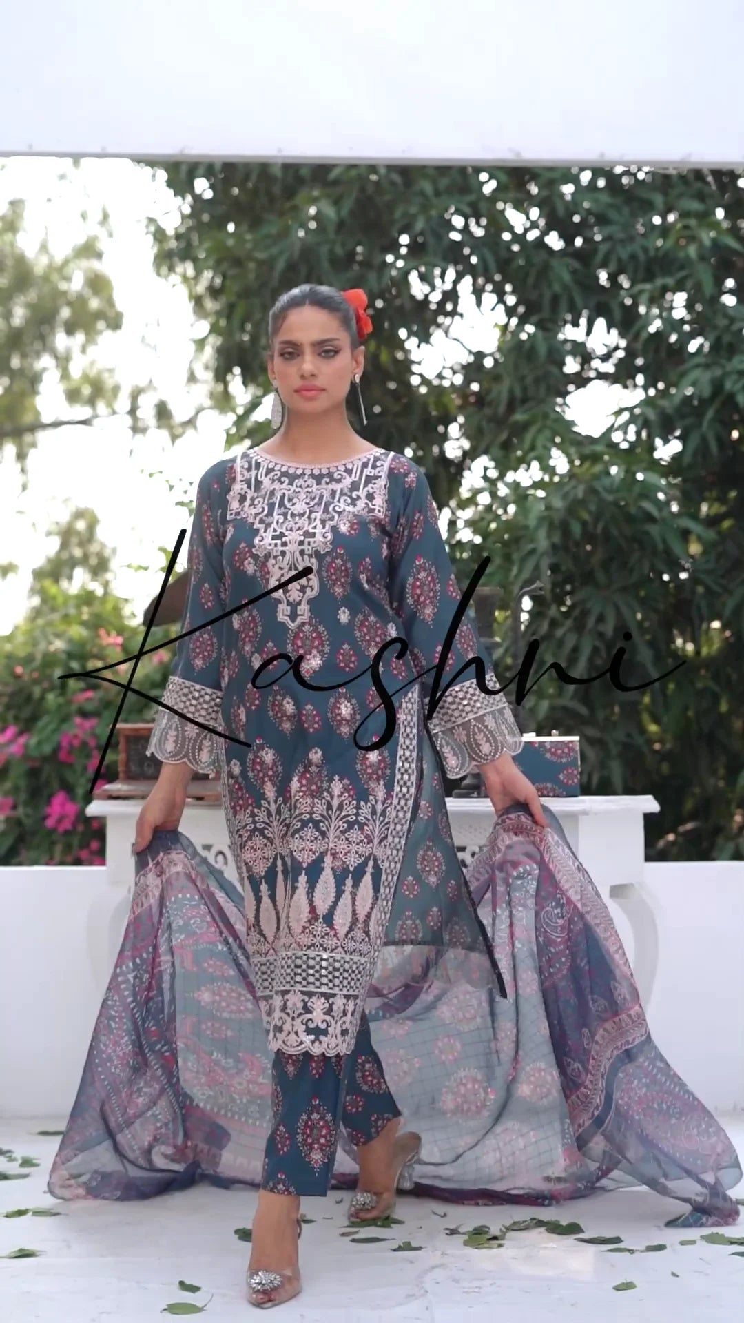 Ready to Wear Stitched Dress Viscos digital  print 3pc WITH  Shafoon DUPPATA