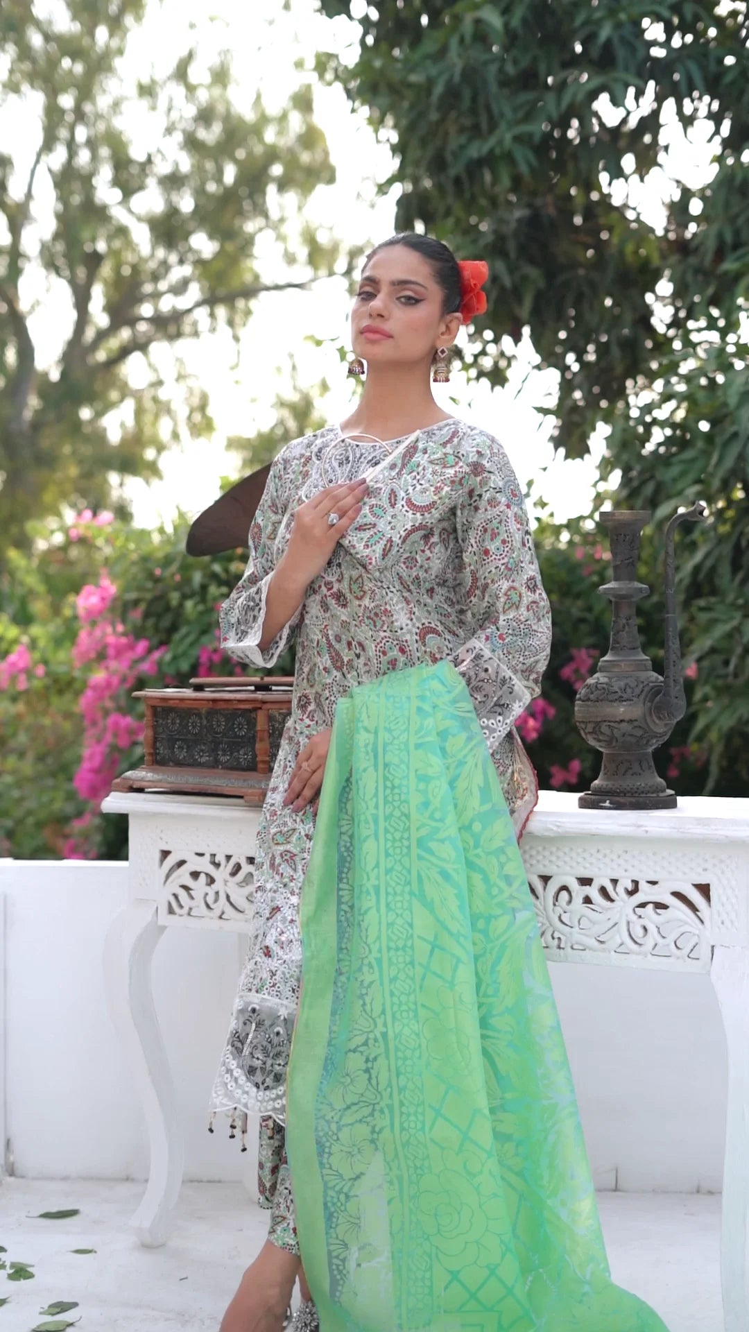 Ready to Wear Stitched Dress Viscos digital  print 3pc WITH  Shafoon DUPPATA