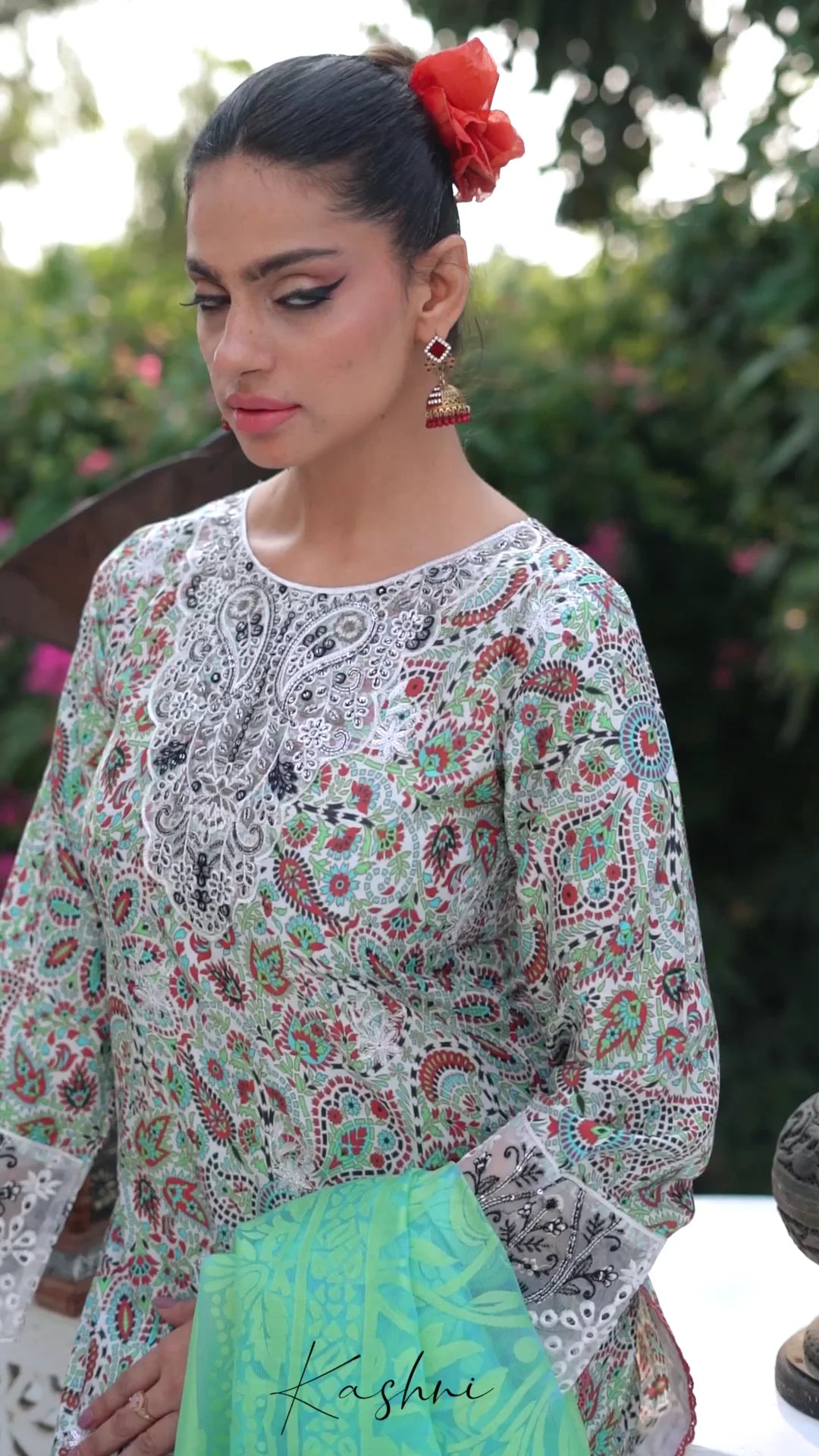 Ready to Wear Stitched Dress Viscos digital  print 3pc WITH  Shafoon DUPPATA